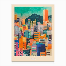 Kitsch Seoul Poster 3 Canvas Print