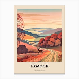 Devon Vintage Travel Poster Exmoor 2 Canvas Print