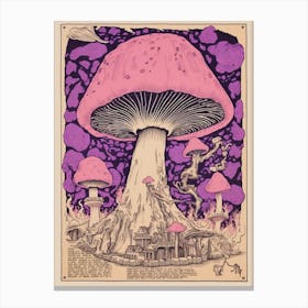 Purple Mushroom 1 Canvas Print