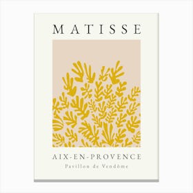 Minimalist Matisse Print Mustard Yellow 2 Canvas Print