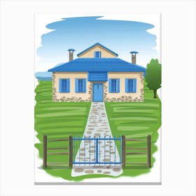 House In The Countryside 4 Canvas Print