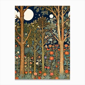 William Morris Moonlight In The Woods 10 Canvas Print