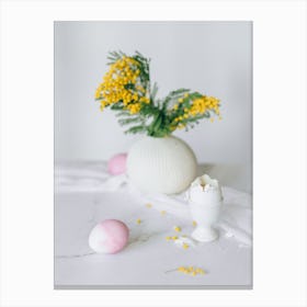 Easter Eggs And Flowers 2 Canvas Print