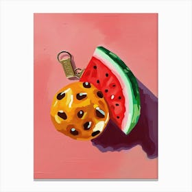 Watermelon Slice Oil Painting 6 Canvas Print