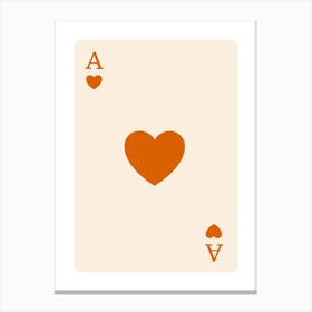 Heart Playing Card Canvas Print