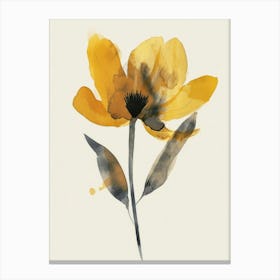 Yellow Poppy 1 Canvas Print