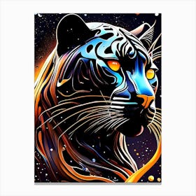 Tiger In Space Canvas Print