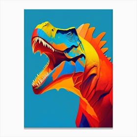 Megalosaurus 1 Primary Colours Dinosaur Canvas Print