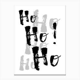 Hohoho Nordic Xmas typography Canvas Print