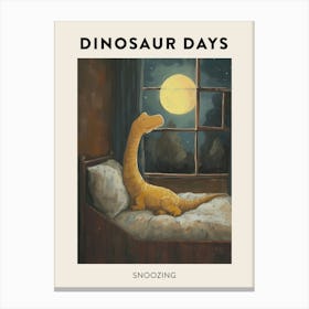 Dinosaur Snoozing 1 Canvas Print