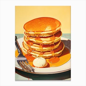 Vintage Cookbook Pancakes 1 Canvas Print
