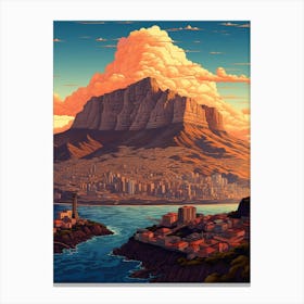 Cape Town Pixel Art 6 Canvas Print