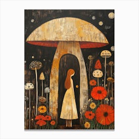 Girl In A Mushroom Lienzo