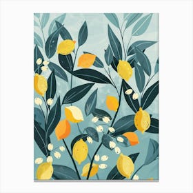 Lemon Tree Flat Illustration 6 Canvas Print