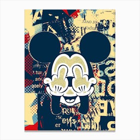 Mickey Mouse Naughty Canvas Print