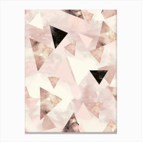 Pink Triangles Wallpaper Canvas Print