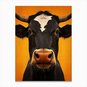 Cow With Horns 1 Canvas Print