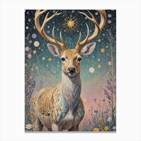 Starry Night Deer Canvas Print