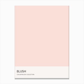 Blush Colour Block Poster Canvas Print