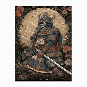 Samurai Vintage Japanese Poster 5 Canvas Print