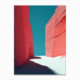 Red Cliffs, Minimalism Canvas Print