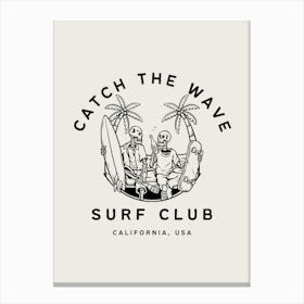 Catch The Wave | Surf Club Coastal Tropical Beachy 8 Canvas Print