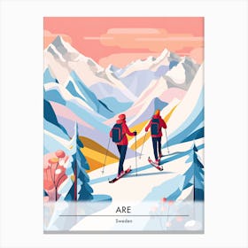 Are In Sweden, Ski Resort Poster Illustration 0 Canvas Print
