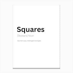 Squares Definition Meaning Canvas Print