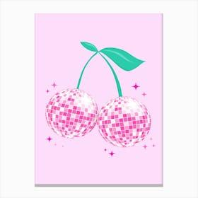 Pink Disco Cherry Canvas Print