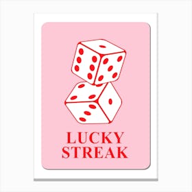 Pink Lucky Streak Canvas Print