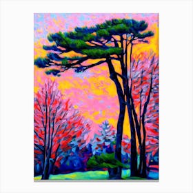 Eastern White Pine Tree Cubist Canvas Print