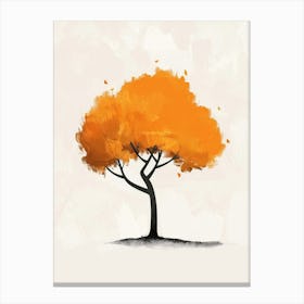 Orange Tree Pixel Illustration 2 Canvas Print
