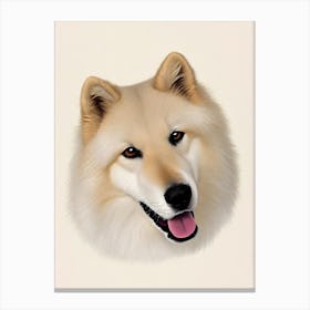 Samoyed Illustration dog Canvas Print