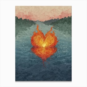 Heart Of Fire 39 Canvas Print