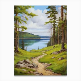 Path To The Lake 1 Canvas Print