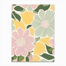 Hydrangea Pastel Floral 2 Flower Canvas Print