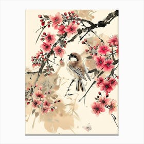 Bird Flowers Chinese Style 3 Canvas Print