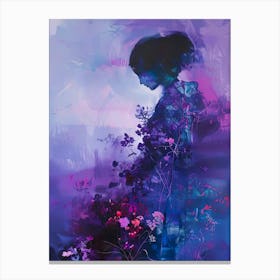 Woman In Purple Canvas Print