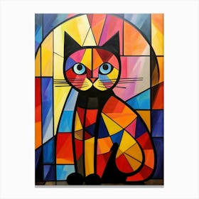 Cat Abstract Pop Art 7 Canvas Print