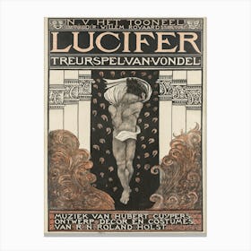 Lucifer Mourning Game Of Vondel, Richard Roland Holst Canvas Print
