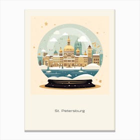 St Petersburg Russia Snowglobe Poster Canvas Print