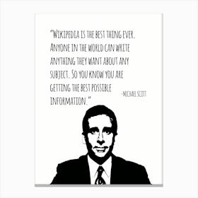 Michael Scott Quote Office 9 Canvas Print