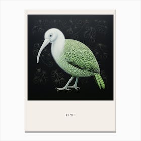 Ohara Koson Inspired Bird Painting Kiwi 3 Poster Canvas Print