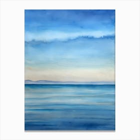 Seascape Watercolor Painting Canvas Print