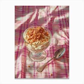 Pink Breakfast Food Granola Bowl 2 Canvas Print