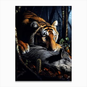 Wild Animal Creative Portrait 182 Canvas Print