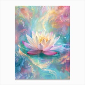 lotus flower swirling colors of light 3 Canvas Print