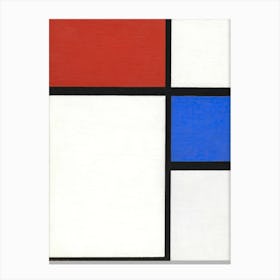 Composition No II with Red and Blue (1929), Piet Mondrian Canvas Print