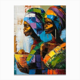 Two African Women 3 Canvas Print