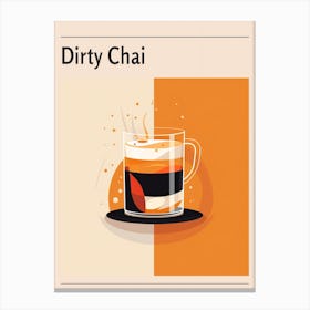 Dirty Chai Midcentury Modern Poster Canvas Print